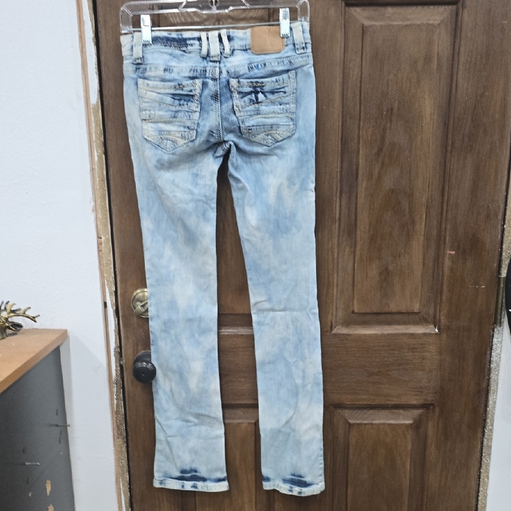 Amethyst Jeans Light Blue Distressed Skinny Jeans - Picture 5 of 8